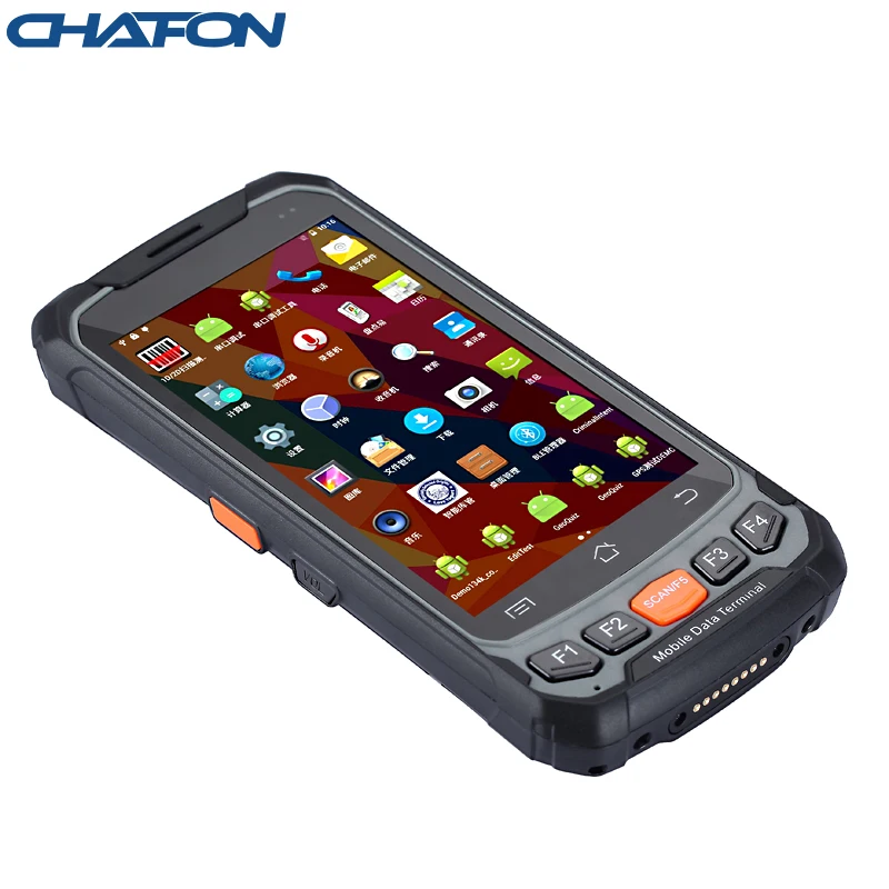 Портативный rfid терминал Chafon uhf android 7 0 bluetooth 4 дюйма большой экран дата 1D 2D лазерный