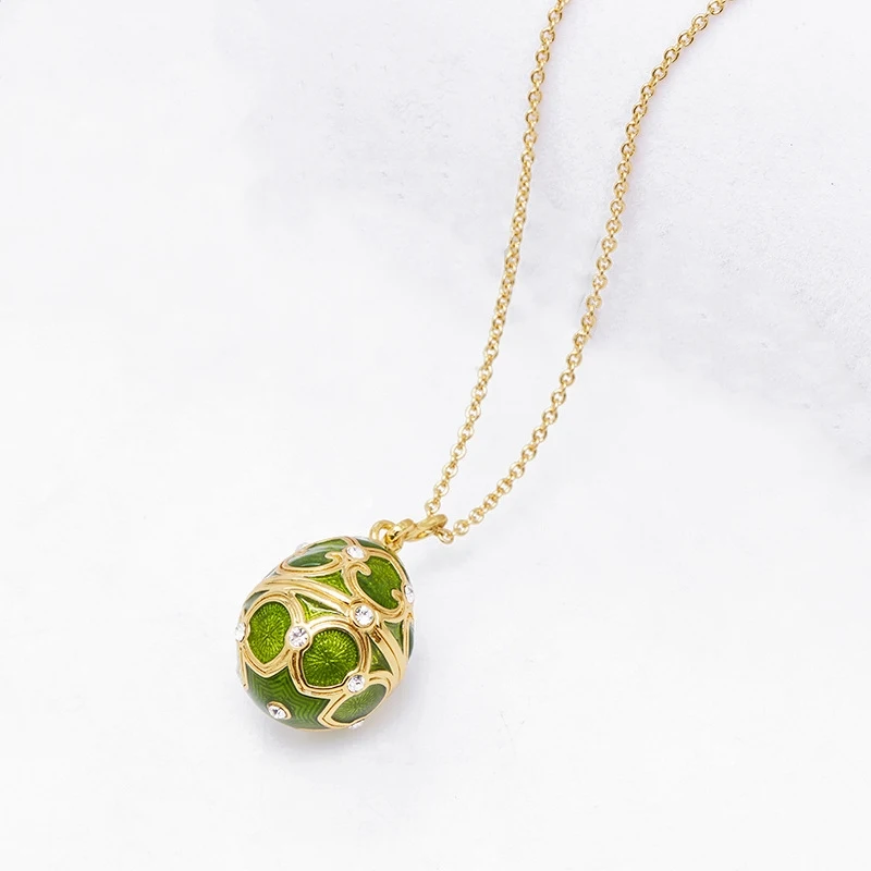 Hot Selling Enamel Drop Can Open Flowers Easter And Christmas Gifts With Egg Pendant Necklace | Украшения и аксессуары