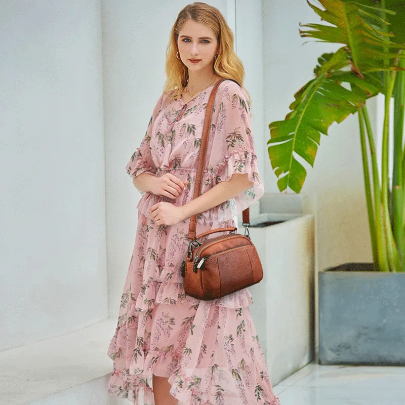 Мини сумки через плечо для женщин мягкие кожаные на женские мессенджеры высокого