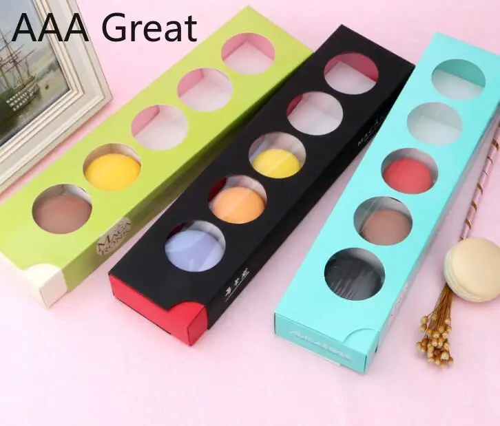 10 шт./лот полый десерт макарон упаковочная коробка бумажная для лунного торта