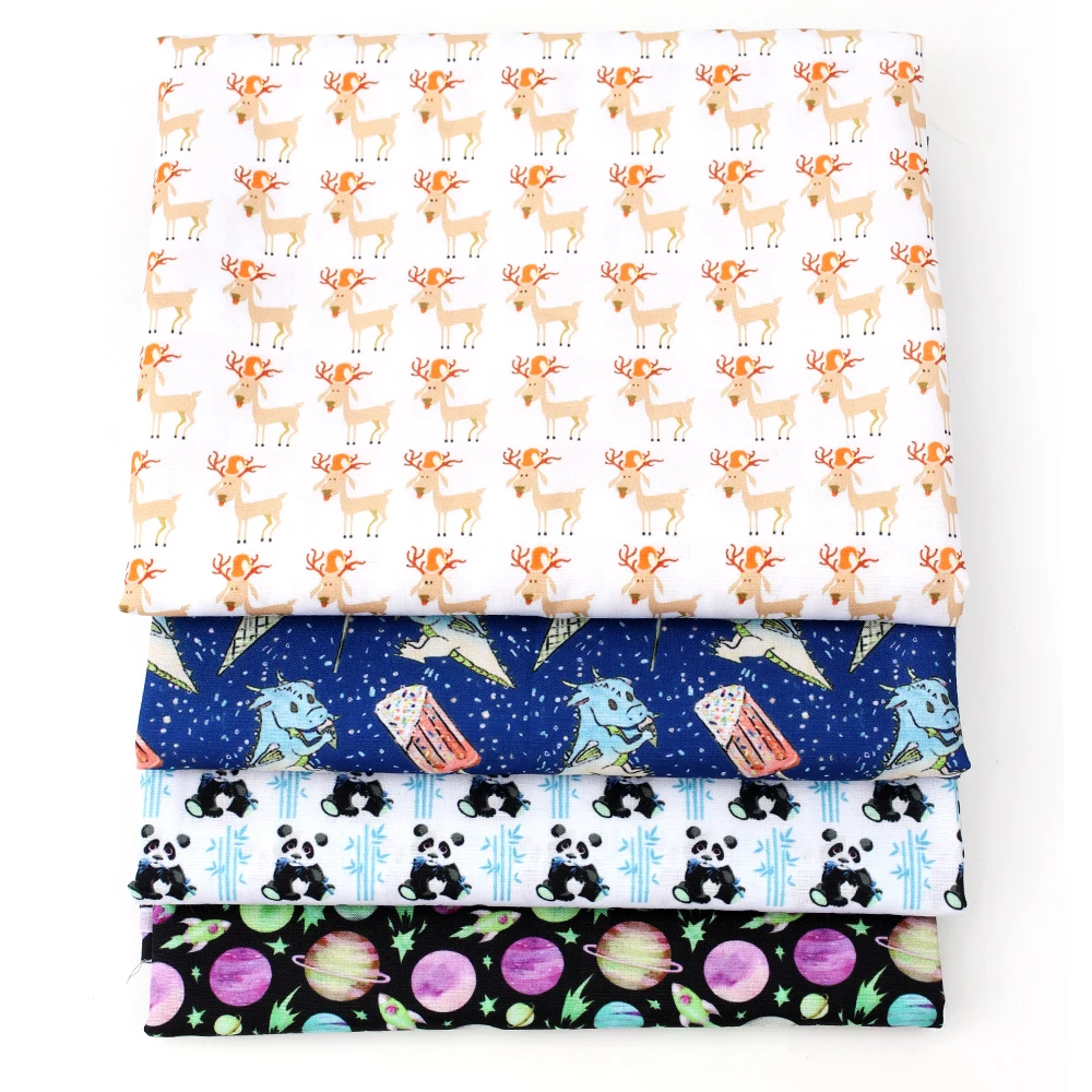 

Cheerbows 45*150cm Chirstmas Polyester Cotton Cloth Fabric Deer Printed Fabrics DIY Craft Scrapbooking Appreal Sewing Supplies