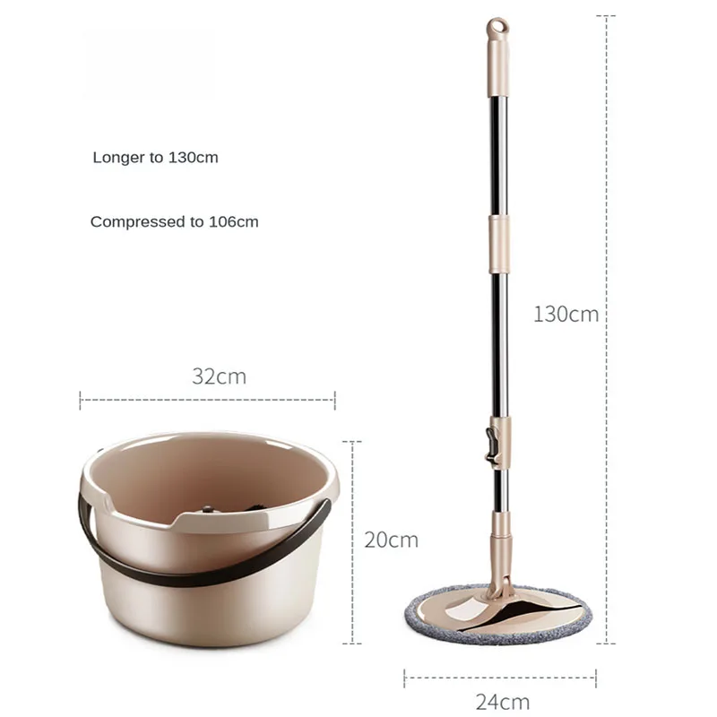 JOYBOS-mopa dom&eacute;stica autom&aacute;tica y m&aacute;gica, mopa de microfibra con mango ajustable, herramientas de limpieza para el hogar, mopa para suelo, JBS7-5