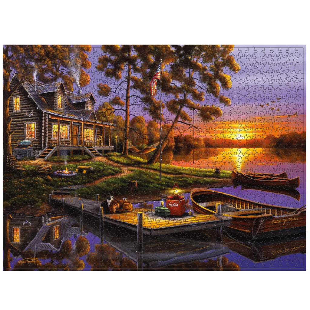 

1000 Piece sunset view Theme Adult Children Puzzle best Holiday Gift Toy for kid Christmas Pattern Jigsaw Puzzle Dropshipping