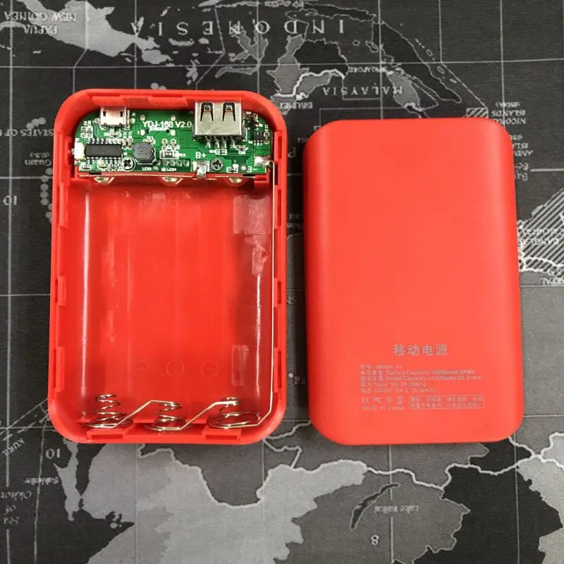 (Без батареи) DIY Kit 3x18650 зарядное устройство держатель банк питания коробка корпус