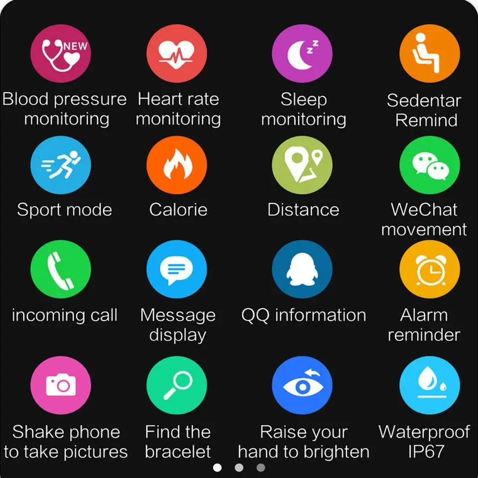Новый умный Браслет пульсометр кровяное давление здоровые водонепроницаемые