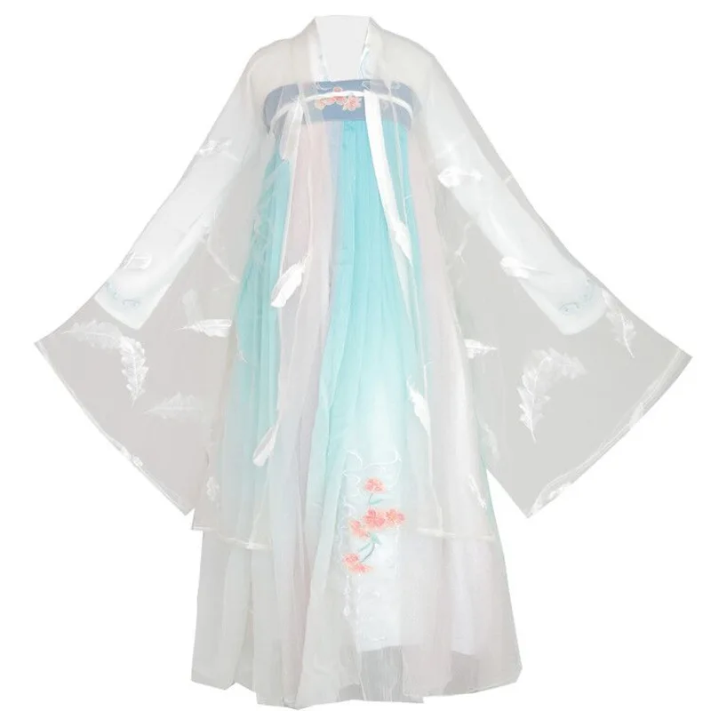 

Hanfu Female Chinese Style Full Chest Skirt Wide Sleeves 6 Meters Big Swing Fairy And Elegant Student Daily Costume Summer