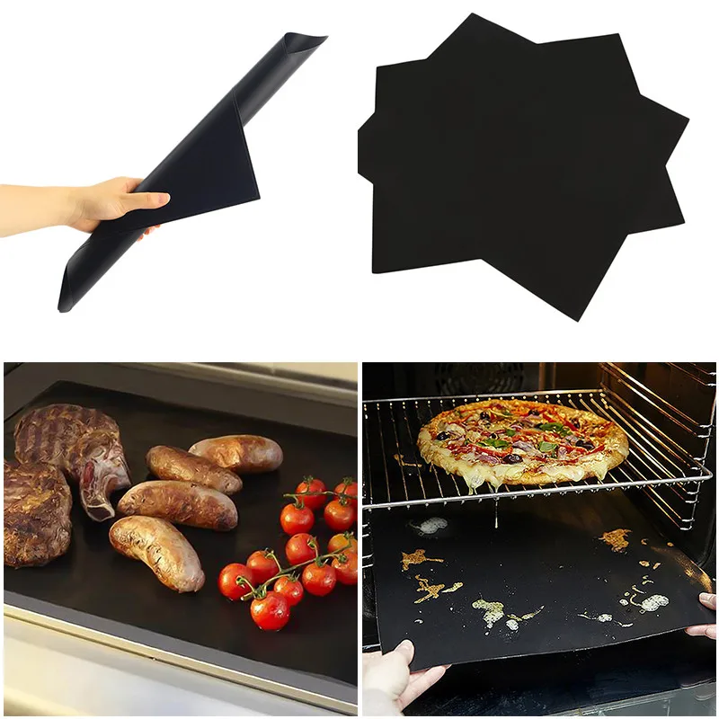 2Pcs Non-stick Baking Mat Round Pan Pad BBQ Cooking Fry Liner Sheet Pastry Kitchen Tools Grill Accessories |