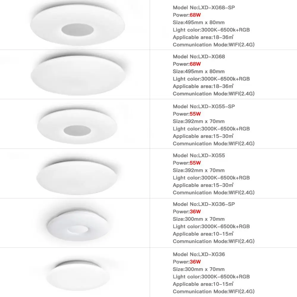 

Smart Ceiling Lights WIFI Voice Control APP Control RGB Dimming Bluetooth Speaker Music Ceiling Lamp Bedroom Kitchen living room