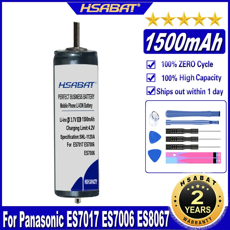 HSABAT ES7017 ES7006 1500 мАч электробритва Ni MH Nimh аккумулятор для Panasonic ES8067 ES7026 ES7027 ES7025