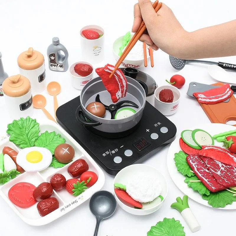 Кухонные игрушки для детей мини Игрушки приготовления пищи кухонные кастрюли