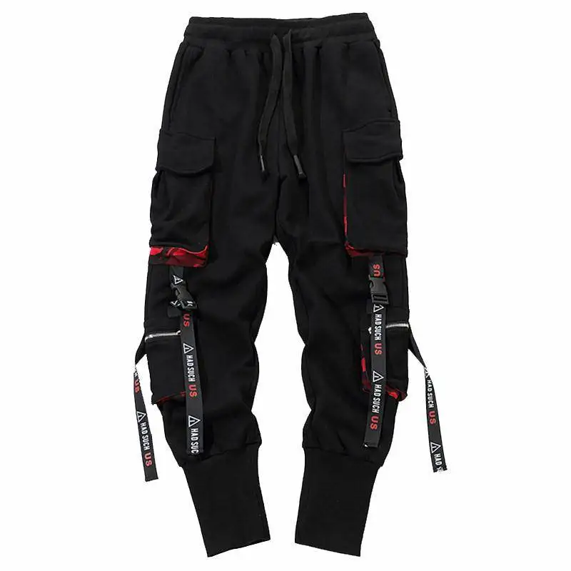 

Men Multi-pocket Elastic Waist Design Harem Pant Men Streetwear Punk Hip Hop Casual Trousers Joggers Male Dancing Pant Males