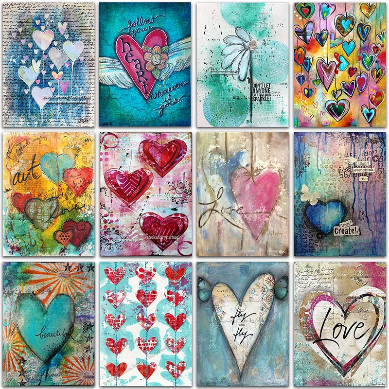 5D DIY Diamond Painting kit landscape Love flower Full Square&ampRound mosaic embroidery Cross stitch home decor Art Sale |