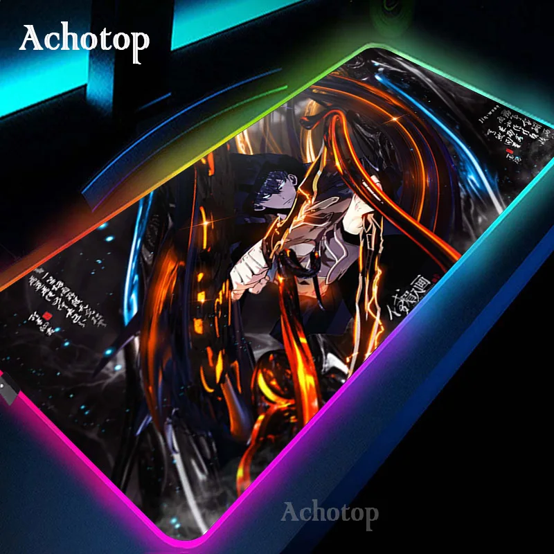solo leveling top quality gaming player desk laptop rubber mouse mat rgb led light large anime mouse pad desk mat with backlit free global shipping