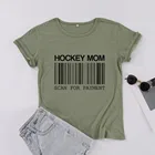 Женская футболка с надписью HOCKEY MOM SCAN для оплаты, забавная креативная хлопковая футболка с коротким рукавом, футболка для мамы, harajuku, одежда