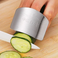new kitchen stainless steel finger hand protector ring knife chop adjustable guard cut safety gadgets cooking tools