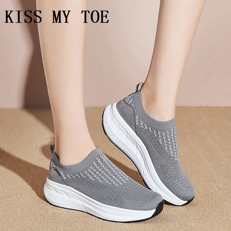 Хорошая 2021 Повседневная 4 5 см Обувь с дышащей сеткой для танцев женская обувь на