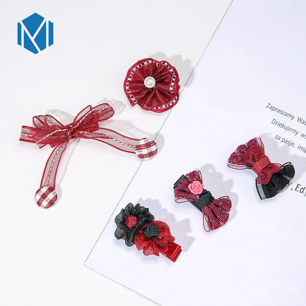 M MISM 1 комплект кружевные заколки для волос детей имитация шпильки с жемчугом