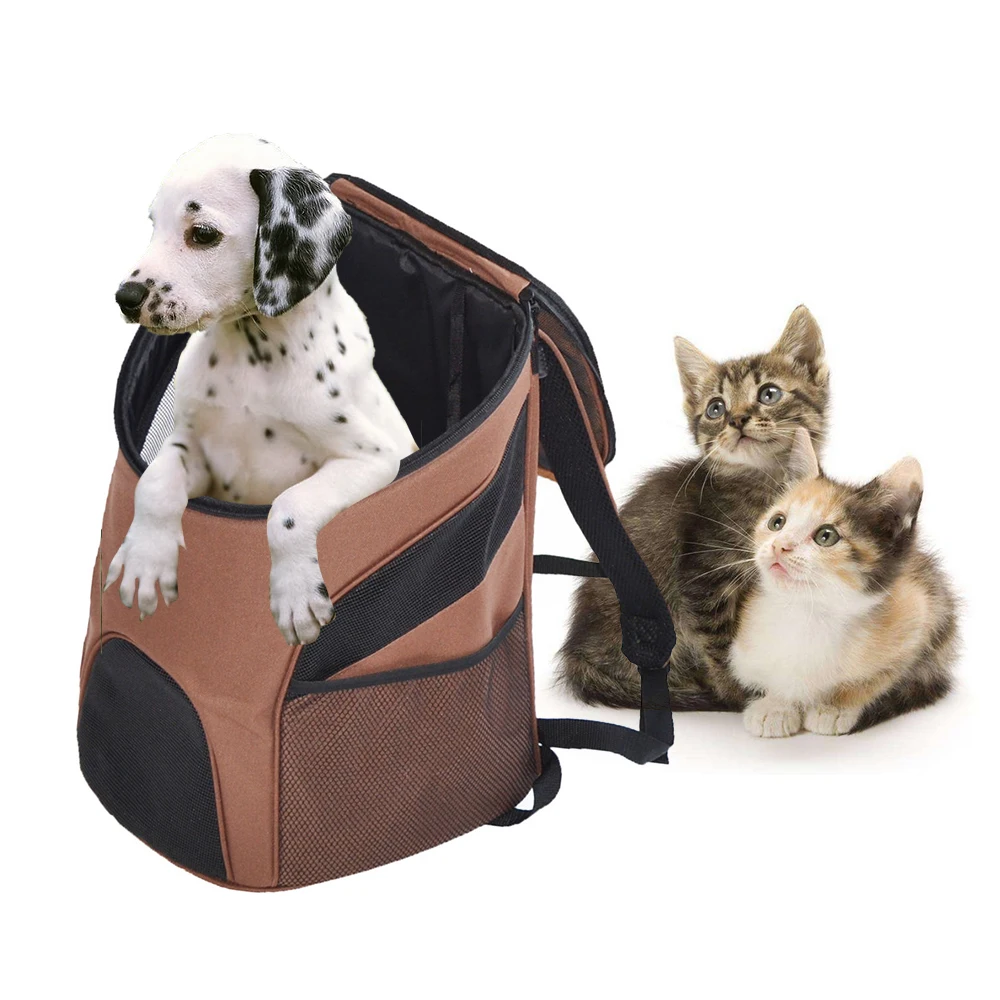Новая портативная наружная сумка для собак и кошек сетчатый рюкзак с двойным