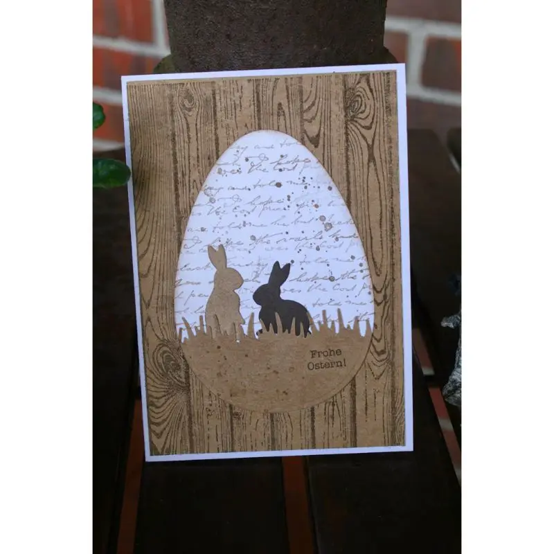 2020 Пасхальный кролик металлические режущие штампы Трафаретный Скрапбукинг DIY