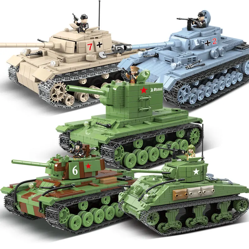 Строительные блоки Moc военный армейский танк грузовик оружие солдаты фигурки