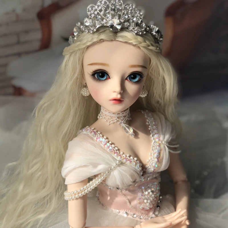 

60cm Original Handmade Bjd Doll 1/3 Fashion Lifelike Jointed Dolls Black Full Dress Girl Dolls Toys for Child Birthday Gift