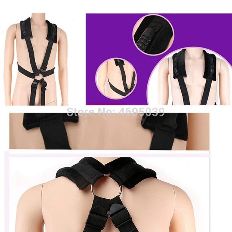 Черные двойные плечевые качели ремень бандаж веревка стулья для пары