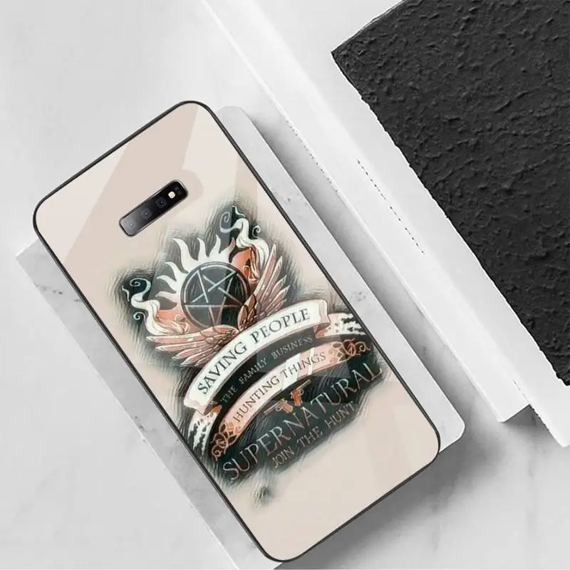 

Supernatural America TV series Phone Case Tempered glass For Samsung S6 S7 edge S8 S9 S10 e plus note8 9 10 pro