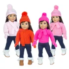 Свитер + головной убор + повязка на голову + перчатки 1 Комплект одежды подходит для 18 