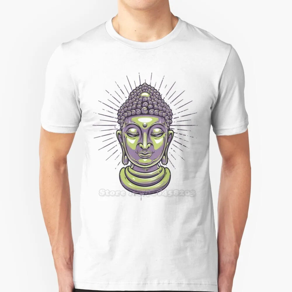 

Buddha Short Sleeves T-Shirt Men Fashion Summer Tops 100％ Cotton Funny Tee Shirt Gautama Buddha Lord Buddha Buddhism Gautam