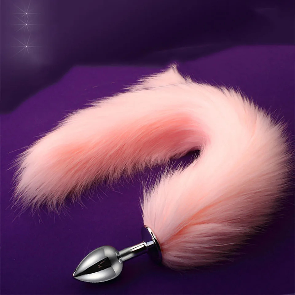 Розовые сексуальные игрушки для пар лисий хвост огромная Анальная пробка