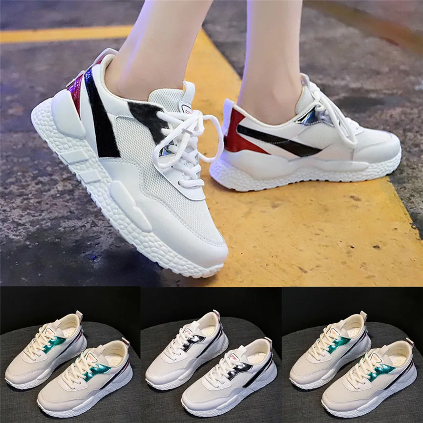 Новая модная женская прогулочная обувь с перекрестной шнуровкой смешанные цвета