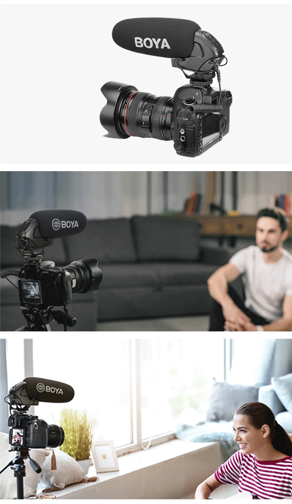 Накамерный микрофон для Canon EOS Nikon Pentax Panasonic DSLR видеокамера аудио рекордер микрофон
