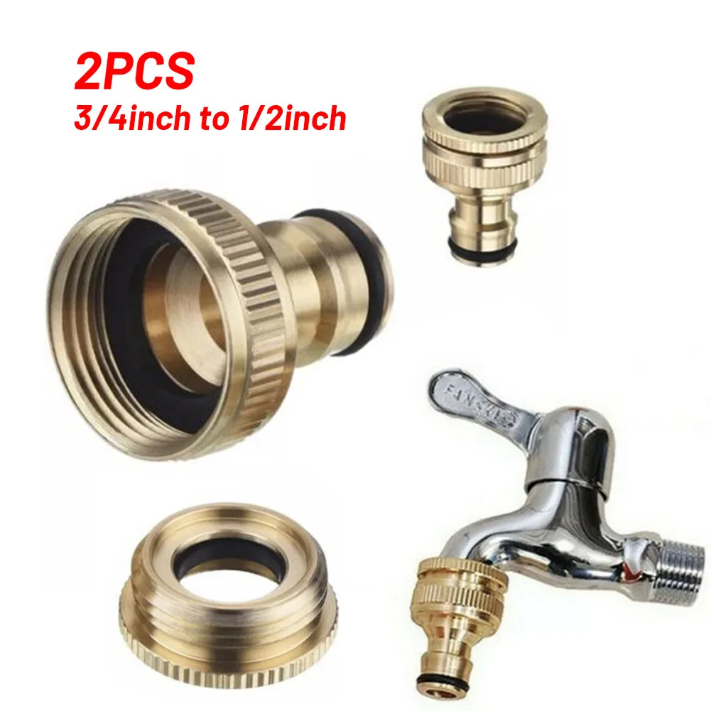 

Solid Brass Connectors Water 2pcs 3/4 To 1/2 Inch Brass Garden Durable