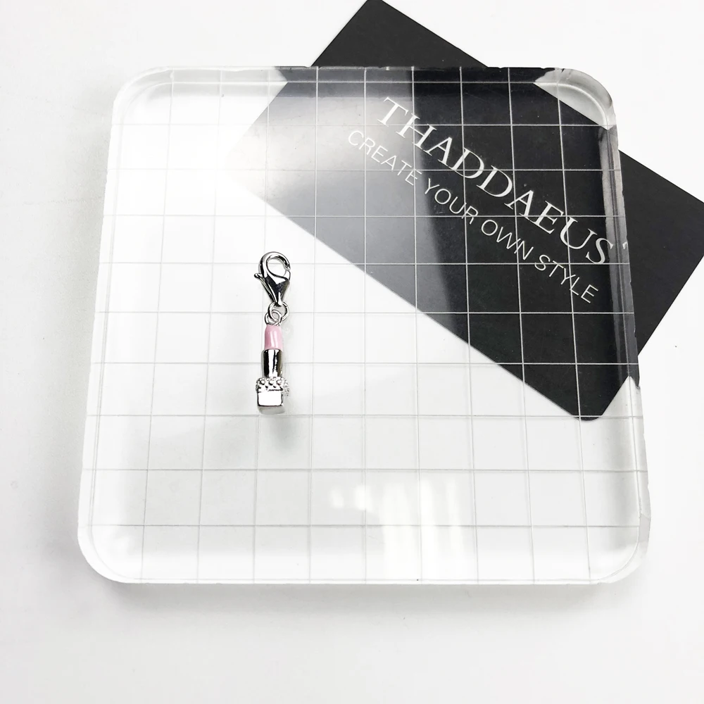 Подвеска в виде розовой помады ювелирное изделие европейском стиле для