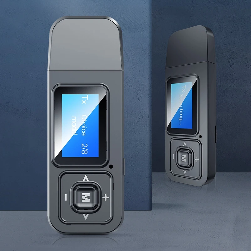 

Bluetooth Adapter Bluetooth Receiver Bluetooth Transmitter LCD Sn Display 2-in-1 Hands-Free Call