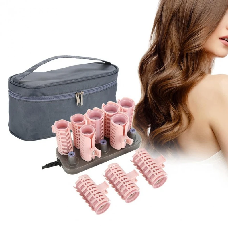 

Us Plug Upgrade Style 10 Pcs/Set Hair Rollers Electric Tube Heated Roller Hair Curly Styling Sticks Tools Massage Roller Curlers
