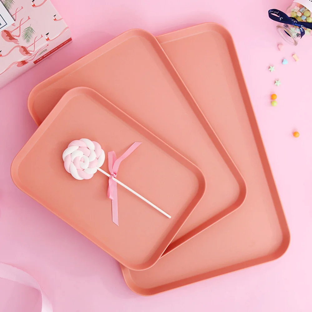 

Nordic Bamboo Fiber Food Serving Tray Dessert Plate Snack Dish Tableware for Home Hotel - Size )