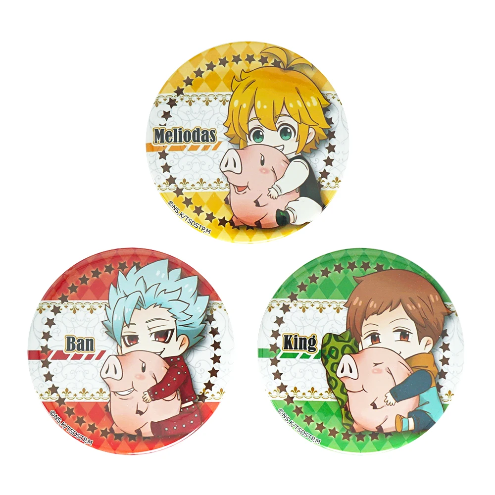 Семь смертных грехов значок аниме Meliodas Ban King Nanatsu no Taizai милый металлический брошь