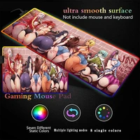 sexy anime girl ass large size colorful luminous rgb gaming mouse pad xxl computer keyboard mouse pad anti slip for computer pc