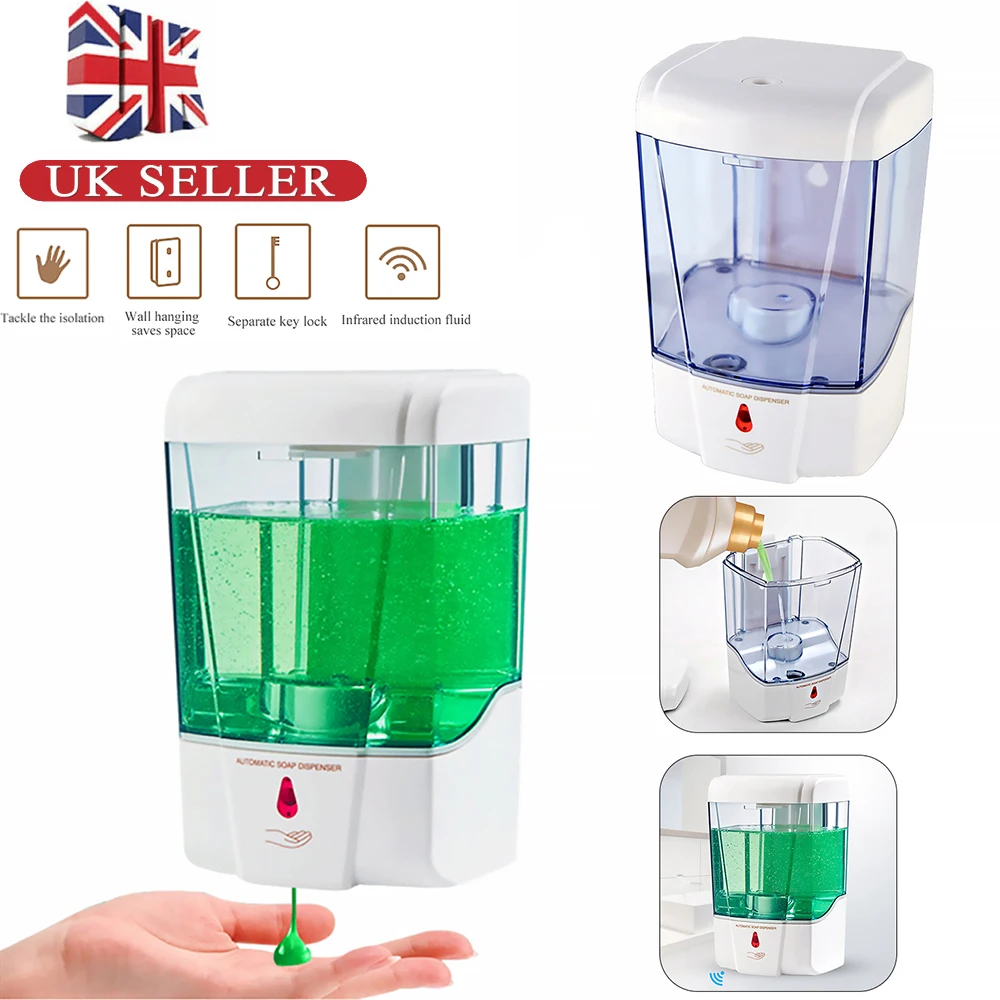 

700ml High Capacity Automatic Soap Dispenser Battery Powered Wall Mounted Bathroom Kitchen Electric Soap Dispenser