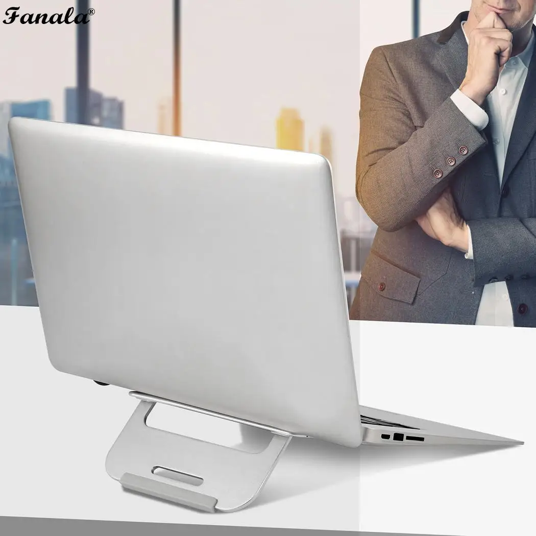 US в наличии портативный алюминиевый вентилируемый эргономичный стояк Подставка