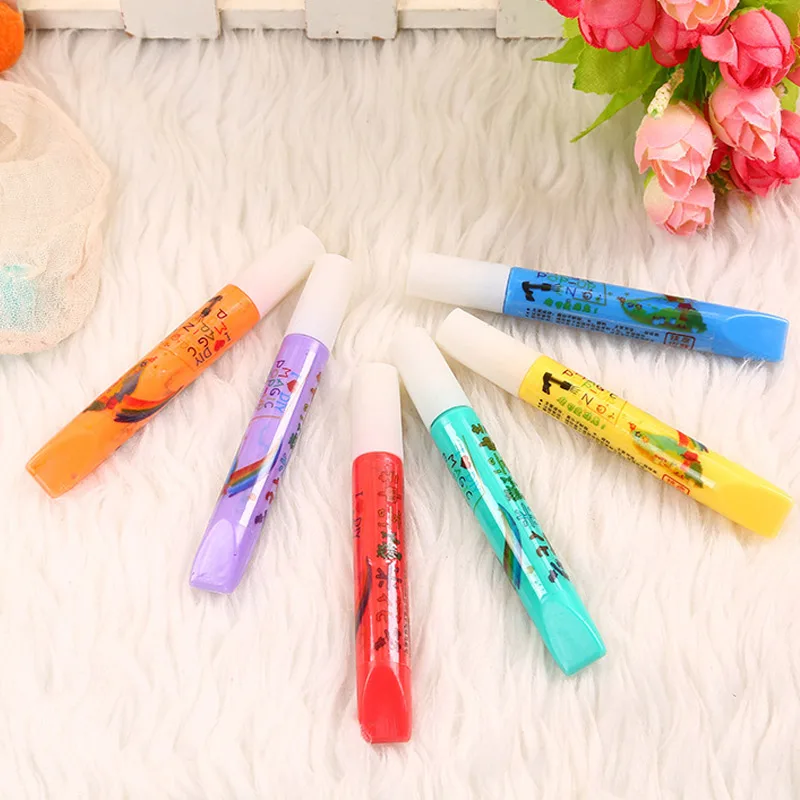 

6Pcs Magic Popcorn Pens 3D Art Safe Pen for Greeting Birthday Cards Kids K888