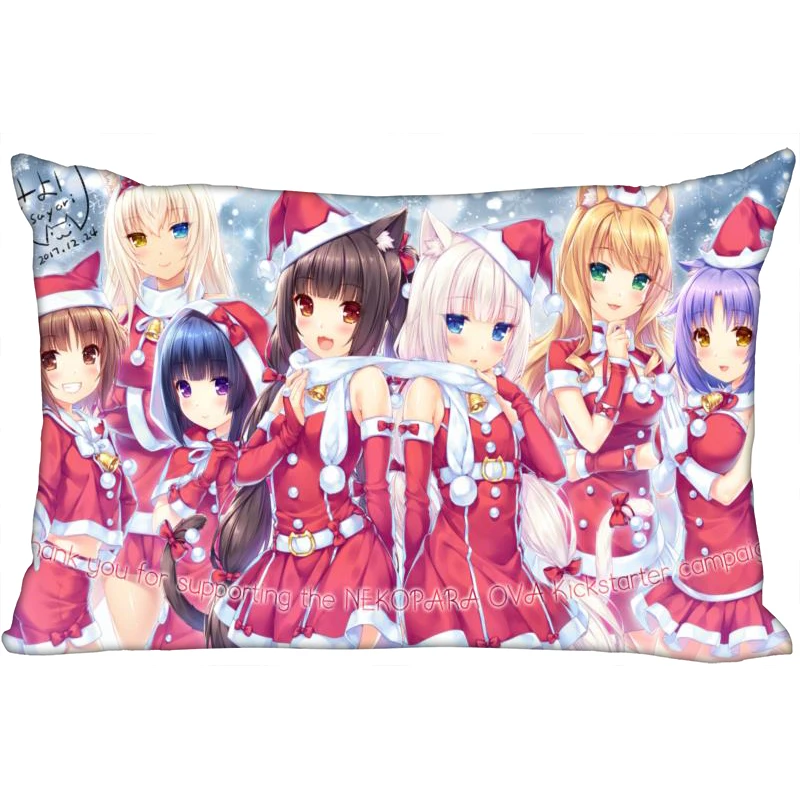 Шунцянь на заказ NEKOPARA декоративная наволочка 45x35 см(одна сторона) прямоугольная Наволочка на молнии с принтом Новогодняя наволочка - Цвет: 21