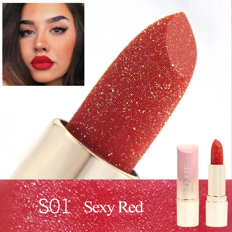 3 цвета Алмазная блестящая Увлажняющая помада длительное мерцание Классическая