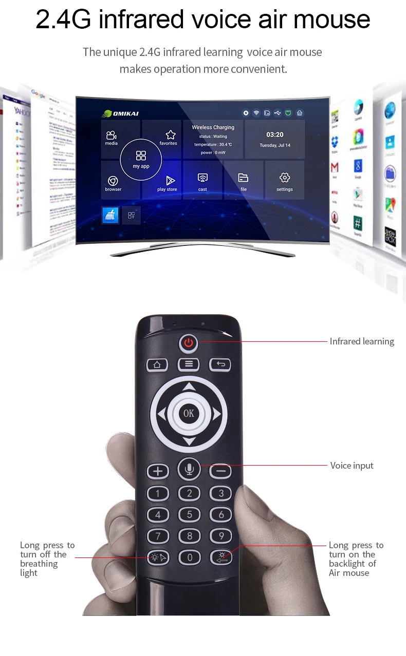 ТВ приставка Android 10 0 с беспроводной зарядкой медиаплеер 6K HD двойной Wi Fi 1000 м LAN бит
