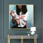 Абстрактная картина маслом бунтарская девушка курение Современный художественный постер картина печать стены дома спальни украшения комнаты