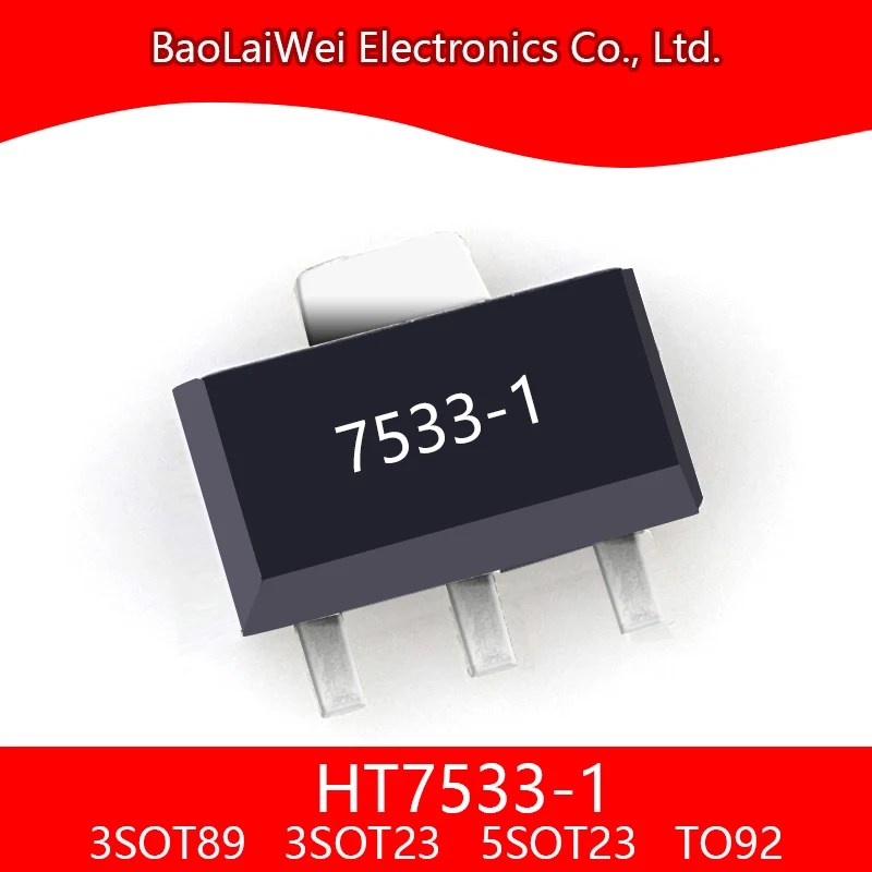 500pcs HT7533-1 3SOT23 5SOT23  3SOT89 TO92 ic chip Electronic Components Integrated Circuits Low voltage regulator HT7533-1