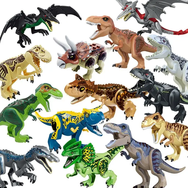 

Kids Toys Jurassic dinosaur Action figure Building block sets Tyrannosaurus Rex Tyrannical Dragon Model set building brick game