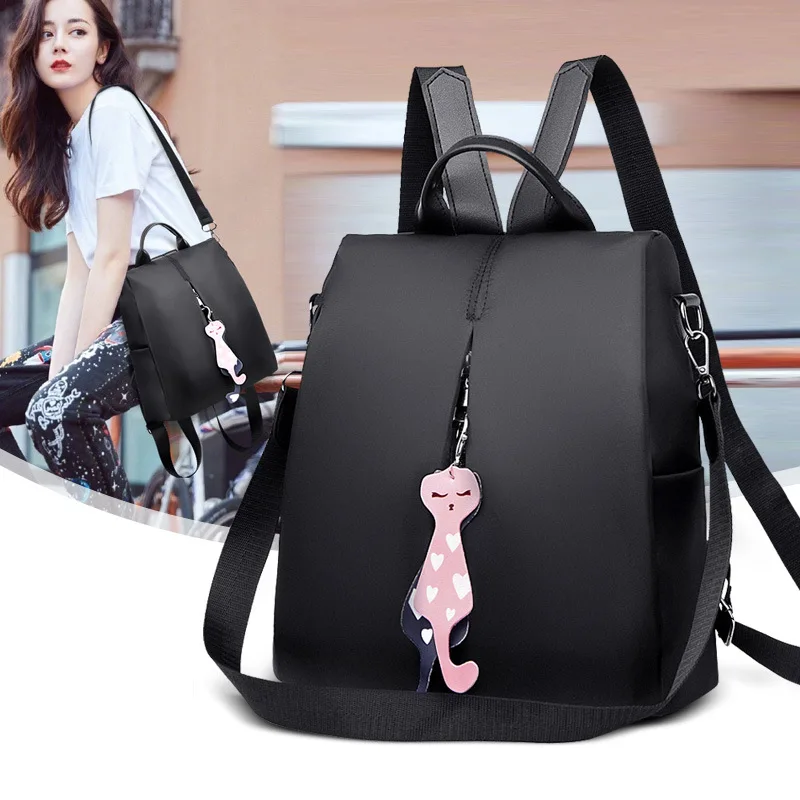 Модный рюкзак для женщин маленькие сумки на плечо женские Mochila Escolar Cat Hanging Drop 2020