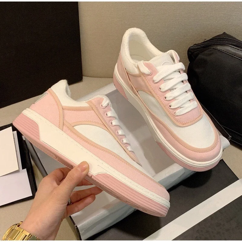 

Women Sneakers Lace Up Mixed Color Women's Flats Brand Designer Casual Walking Running Shoes Comfort Breathable High Quality